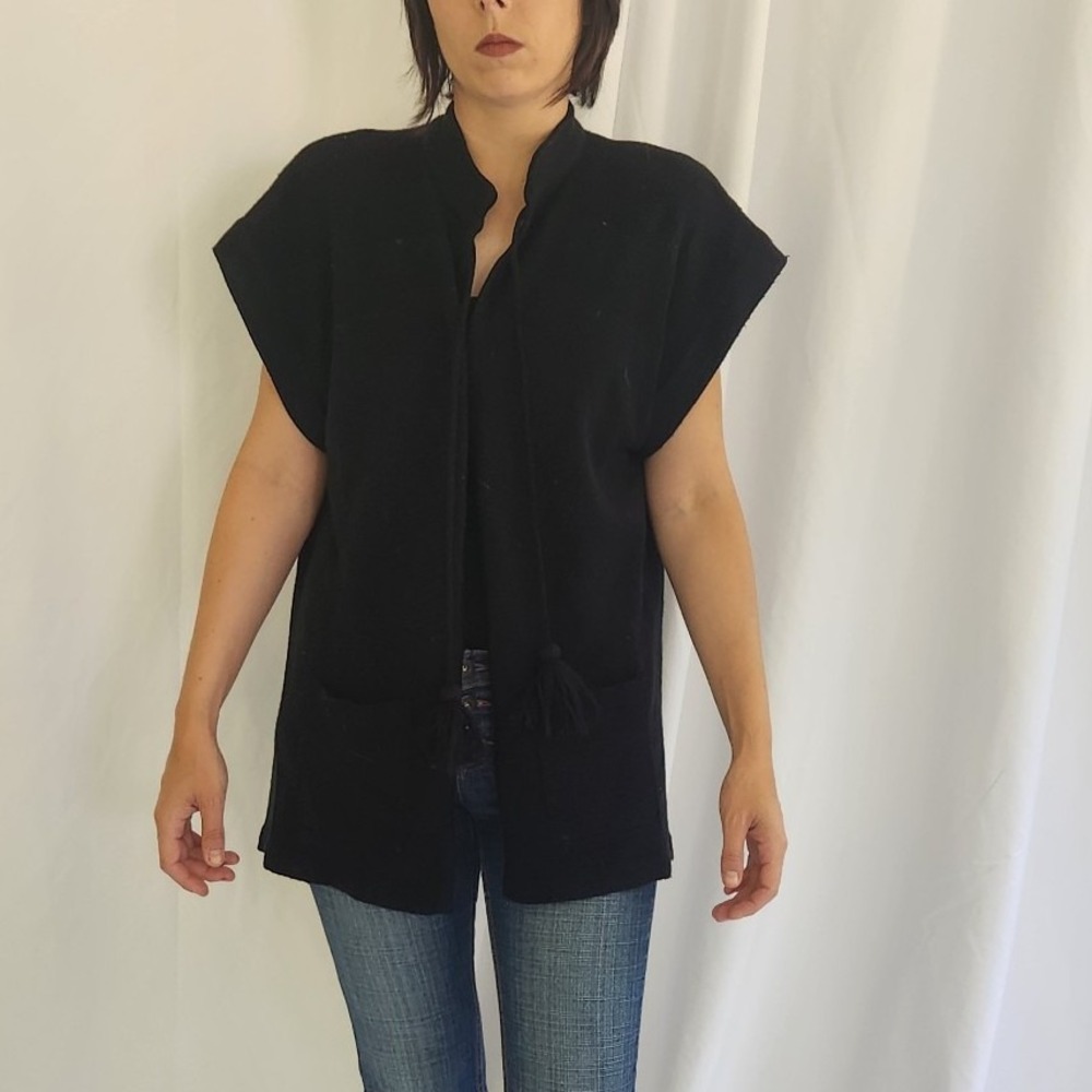 70s‎ Black Knit Vest